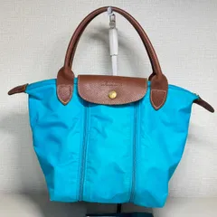 WB228 Longchamp ロンシャン ル プリアージュ バルーン ハンドバッグ トートバッグ フランス製 拡張可能 ブルー レディース 鞄