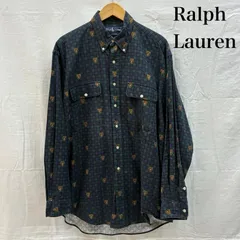 RALPHLAUREN ラルフローレン シャツ、ブラウス 長袖 90s ボタンダウン チェック 総柄 ロングスリーブ コットン シャツ