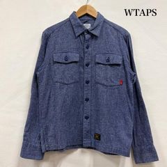 WTAPS ダブルタップス チェック ウールシャツ VATOS LS ブルー - メルカリ
