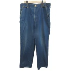 トラサルディ TRUSSARDI デニム ジーンズ 52 ブルー 無地 長ズボン ワイドレッグ /NP ■GY59のサムネイル