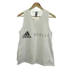 アディダス バイ ステラマッカートニー adidas by Stella McCartney タンクトップ カットソー ノースリーブ クルーネック ロゴ プリント L 白 ホワイト /XZ ■ECA004のサムネイル