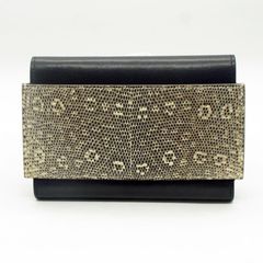 正規品 エルメス ペアン二つ折り財布 ブラックバイカラー クリーニング 