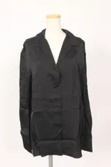 アレキサンダーワン ALEXANDER WANG シャツ 長袖 オープンカラー 総柄 Exotic Dancer 0 黒 ブラック /nn0426のサムネイル