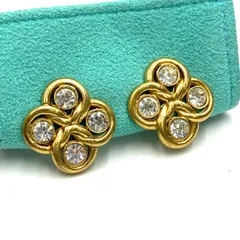 GIVENCHY ジバンシー　イヤリング　両耳　ゴールド　ライトストーン　ヴィンテージ　レディース