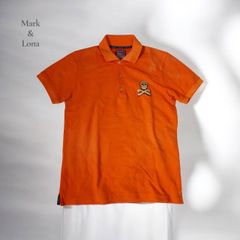 マークアンドロナ MARK＆LONA ポロシャツ 半袖ポロ スカルワッペン