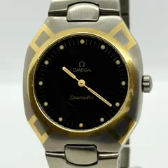 OMEGA オメガ SEAMASTER シーマスター ポラリス ブラック QZ ボーイズ YG SS コンビ 腕時計 訳ありのサムネイル