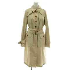 バーバリー ロンドン BURBERRY LONDON トレンチコート 薄手 アウター ロング 背抜き ベルト付き 38 ベージュ /XZ ■GY18