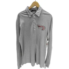 ディースクエアード DSQUARED2 イタリア製 ダメージ加工 ロゴ プリント コットン L/S ポロシャツ  メンズ import：XL のサムネイル