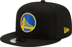 ニューエラ メンズ アクセサリー 帽子 New Era Mens Golden State Warriors Black 9Fifty Adjustable Hat NoColor ブラック