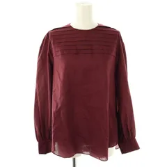 ドレステリア DRESSTERIOR ノーカラーブラウス シャツ プルオーバー 36 ボルドー /CX ■OS ■AXのサムネイル
