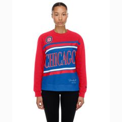 뉴엘라 레이디스 아우터 파커 스웨트 크루넥 셔츠 New Era Womens Chicago Cubs Blue Game Day Crewneck Sweatshirt