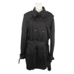 コムサイズム COMME CA ISM トレンチコート L 黒 ブラック ダブルブレスト 長袖 ベルト付き /MN23 ■GY99のサムネイル