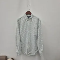 ポロ ラルフローレン スリムフィット チェック コットン シャツ M