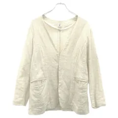 6(ROKU) BEAUTY&YOUTH UNITED ARROWS ロク ビューティーアンドユース ユナイテッドアローズ ジョーゼットノーカラージャケット 1622-260-0357 アイボリー系 38のサムネイル