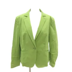タルボット TALBOTS 美品 ジャケット  黄緑 ライトグリーン  裏地無し センターベント テーラードカラー 長袖 CA 23147 /HW ■GY58のサムネイル
