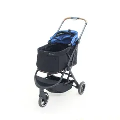 中古コンビ ペット用カート ルルテイル combi-lulutail2024-rto-nb ディープオーシャン×ブラック 【可(C)】のサムネイル