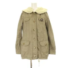 フランシュリッペ franche lippee ジャケット 上着 M ベージュ ボアフード ジップアップ ポケット付き ドローストリング /GPのサムネイル
