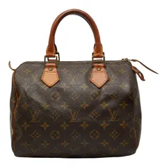 ルイ ヴィトン モノグラム スピーディ25 ミニボストンバッグ ハンドバッグ M41528 ブラウン PVC レザー レディース LOUIS VUITTON【227-66353】