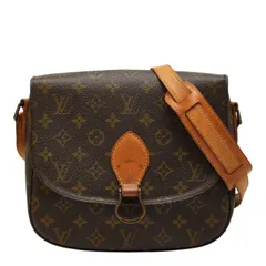 ルイ ヴィトン モノグラム サンクルーGM 斜め掛け ショルダーバッグ M51242 ブラウン PVC レザー レディース LOUIS VUITTON【227-66357】