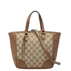 グッチ GGキャンバス ハンドバッグ ショルダーバッグ 2WAY 449241 ブラック レザー レディース GUCCI【1-0268737】