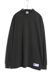 90s USA製 ランズエンド タートルネック ボーダー 長袖 Tシャツ メンズ
