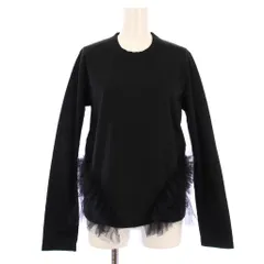 ノワールケイニノミヤ  kei ninomiya コムデギャルソン AD2024 Tシャツ ロンT カットソー 長袖 チュール フリル S 黒 3N-T017 /TKのサムネイル