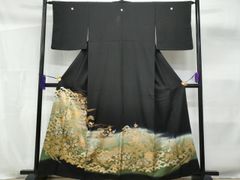 757】光彩箔 黒留袖 - メルカリ