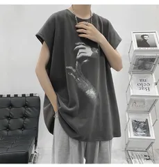 トップス ノースリーブ Tシャツ メンズ クルーネック カットソー カジュアル スポーツ 夏 サマー 夏服 メンズ服 メンズファッション おしゃれ ロゴ
