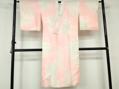 平和屋着物●結城紬　胴抜き仕立て　80亀甲　間道　正絹　逸品　CABE2821yc 平和屋着物○結城紬 胴抜き仕立て 80亀甲 間道 正絹 逸品 CABE2821yc