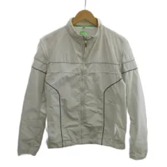 ヒューゴボス HUGO BOSS ジャンパー ブルゾン 上着 L 白 ホワイト 長袖 スタンドカラー パイピングデザイン /PP ■GY99のサムネイル