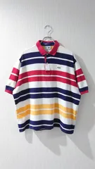 80’s CHEMISE LACOSTE スペイン製 “BASI S.A.” Multi-striped Pique Polo Shirt Size:8