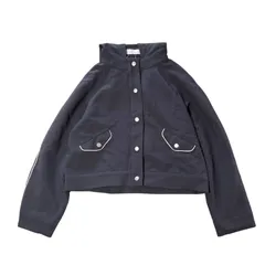 【未使用品】31 Sons de mode ブルゾン 36 ネイビー ショート丈 ジャケット トランテアンソンドゥ モード 紺 配色パイピング スナップボタン アウター レディースのサムネイル