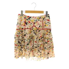 ダイアンフォンファステンバーグ DIANE von FURSTENBERG CORTISAN 総柄 シルクスカート ティアード ミニ 4 マルチカラー /HK ■OSのサムネイル