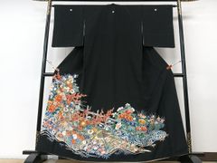 平和屋着物▽小紋 単衣 舞花文 洗える着物 DABE1528op - メルカリ