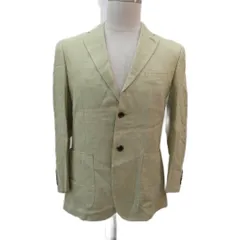 アクアスキュータム AQUASCUTUM テーラードジャケット ミドル丈 シングルボタン M イエロー 黄色 /SM43 ■GY58