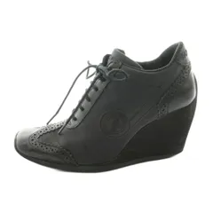 ノーネーム NO NAME スニーカー ウェッジソール レザー 37 黒 ブラック /KU