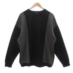アイテムズ アーバンリサーチ ITEMS URBANRESEARCH トレーナー スウェットシャツ M 黒 ブラック クルーネック 長袖 配色切り替え /NL ■ECF004のサムネイル