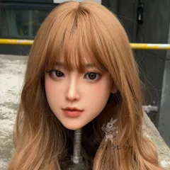 未使用 美品 リアルマネキンヘッド／ドールヘッド 等身大 シリコン 化粧練習用 リアルな造形と金と黒の髪を持つカスタムドールフェイス Amazon.co.jp: ドールの頭のみ ヘッド単体 シリコン製ドールHead