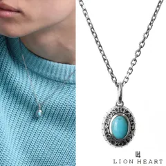 ライオンハート “BASIC” カレッジ ネックレス ターコイズ シルバー925 メンズ ブランド LION HEART
