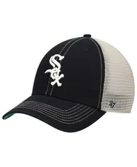 47 ブランド メンズ アクセサリー 帽子 47 Brand Mens Black Chicago White Sox Trawler Clean Up Trucker Snapback Hat Black ブラック
