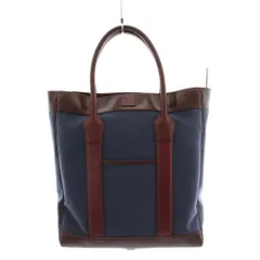 ダンヒル dunhill トートバッグ ハンドバッグ キャンバス レザー 紺 ネイビー 茶 ブラウン /AN1のサムネイル
