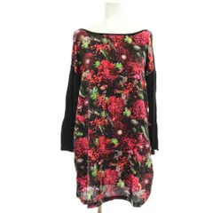 ヴィヴィアンタム VIVIENNE TAM チュニック 1 長袖 花柄 黒 ブラック 赤 レッド /LPのサムネイル