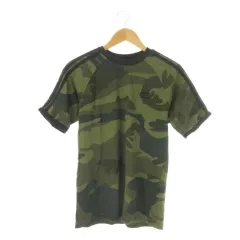 アディダスオリジナルス adidas originals Tシャツ L 緑 カーキ カモフラージュ柄 トレフォイル 半袖 /CK12 ■GY99