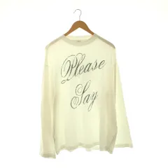 アクネ ストゥディオズ Acne Studios オーバーサイズ長袖Tシャツ カットソー ロゴ リネン混 XS ホワイト ブラック /DO ■OSのサムネイル