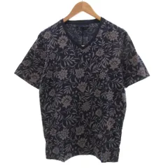 ジョセフアブード JOSEPH ABBOUD Tシャツ 半袖 花がら プリント M 紺 ネイビー /JS ■GY60のサムネイル