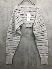 展示品■KBF ケービーエフ アーバンリサーチ 透かし編みニットボレロ ニット セーター sizeONE/グレー ■■ レディース