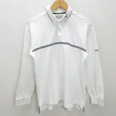 g■ツアーステージ/TOURSTAGE 長袖ポロシャツ/スポーツウェア【M】白/men's/56【中古】のサムネイル