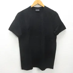 g■エンポリオアルマーニ/EMPORIO ARMANI Tシャツ/ロゴ総柄 コットン【L】黒/men's/66【中古】■のサムネイル