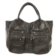トッズ TOD'S ハンドバッグ エナメル マルチポケット ダークグリーン /YJ ■GY06