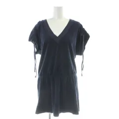 ジューシークチュール JUICY COUTURE ワンピース ミニ フード付き 袖リボン 紺 /APのサムネイル